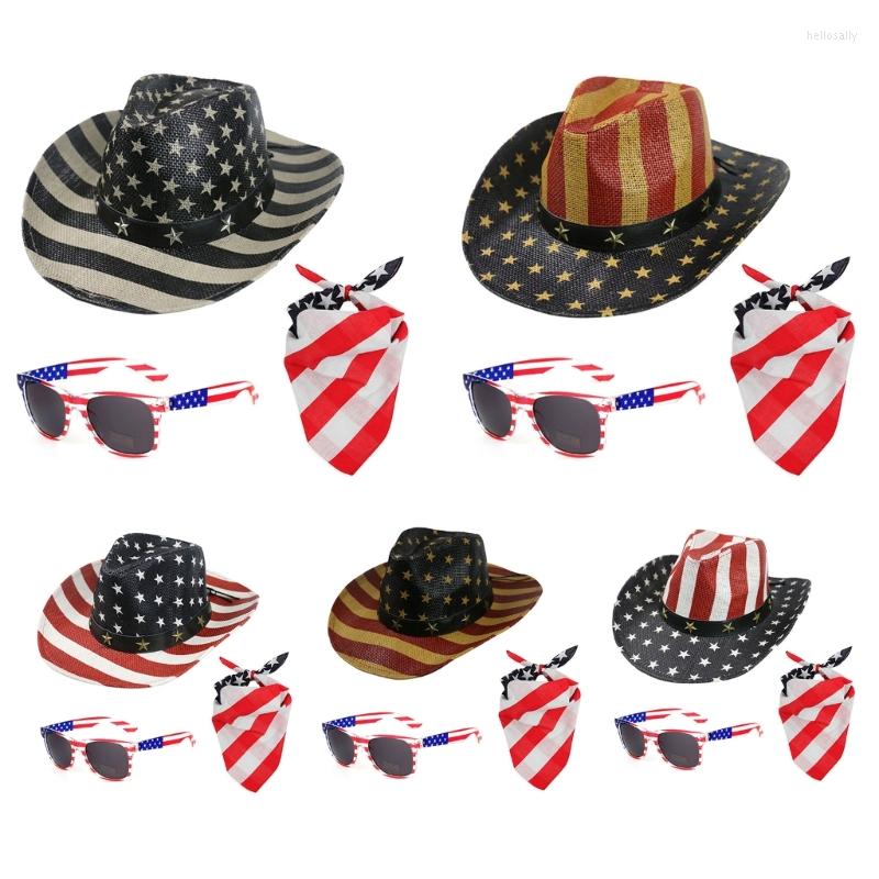 Berets Mens Western Cowboy Hat Bandana Sunglasses Set Rave Cowgirl Vintage Fit For Most Men And Women 3XUA
Berets Mens Western Cowboy Hat Bandana Sunglasses Set Rave Cowgirl Vintage Fit For Most Men And Women 3XUA