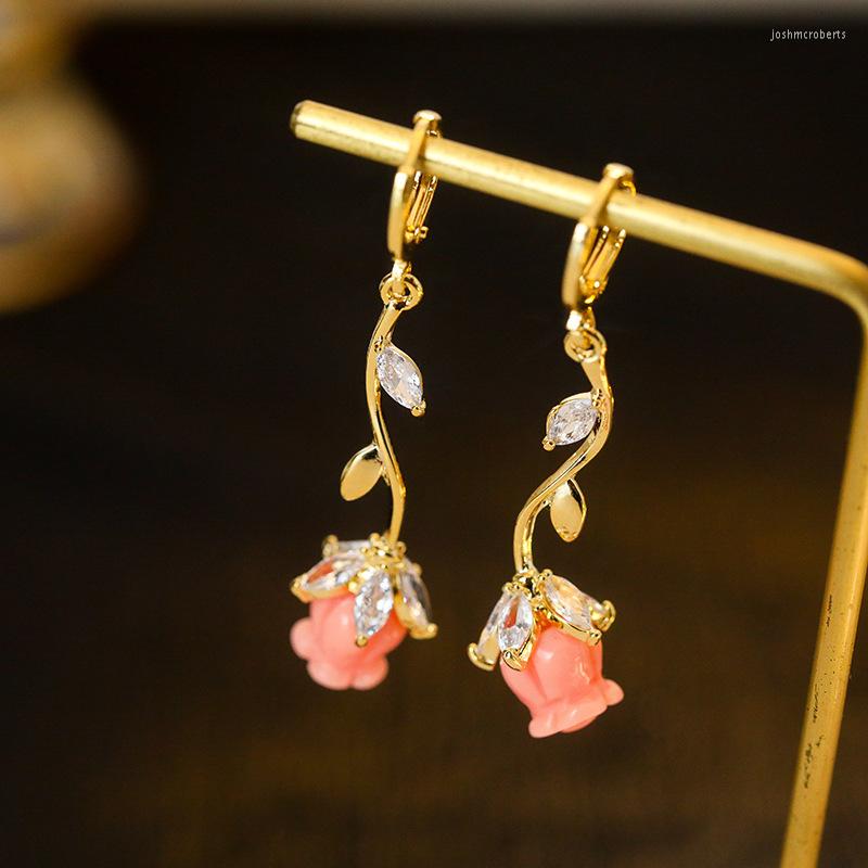 Dangle Earrings Fashion Pink Flowers Rose 2023 Style Celebrity Jewelry Temperament Elegant Long Women
Dangle Earrings Fashion Pink Flowers Rose 2023 Style Celebrity Jewelry Temperament Elegant Long Women