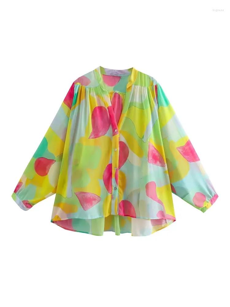 Women's Blouses 2023 Women Vintage Printing Blouse Breasted Buttons Female Shirt V-neck Summer Spring Top, As the picture show
Women's Blouses 2023 Women Vintage Printing Blouse Breasted Buttons Female Shirt V-neck Summer Spring Top, As the picture show