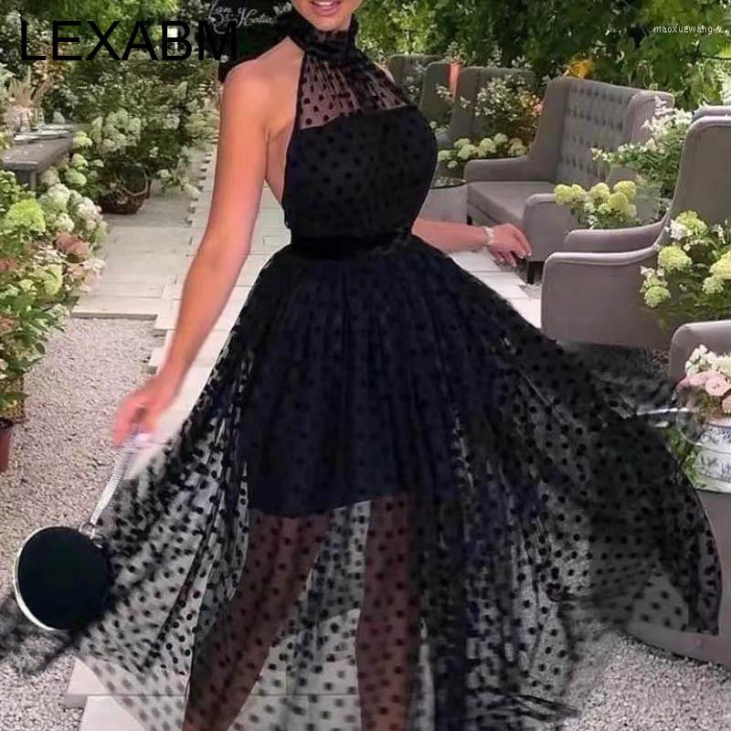 Casual Dresses Mesh Polka Dot See Through Big Swing For Women Sexy Sleeveless Backless Party Prom Dress Robes Femmes, Black
Casual Dresses Mesh Polka Dot See Through Big Swing For Women Sexy Sleeveless Backless Party Prom Dress Robes Femmes, Black