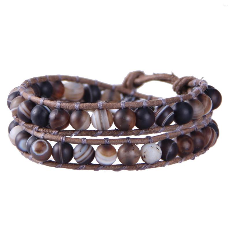Charm Bracelets KELITCH Textured Stone Beaded Bracelet For Women Leather 2 Wraps Fashion Handmade Bangle Man Jewelry Adjustable
Charm Bracelets KELITCH Textured Stone Beaded Bracelet For Women Leather 2 Wraps Fashion Handmade Bangle Man Jewelry Adjustable