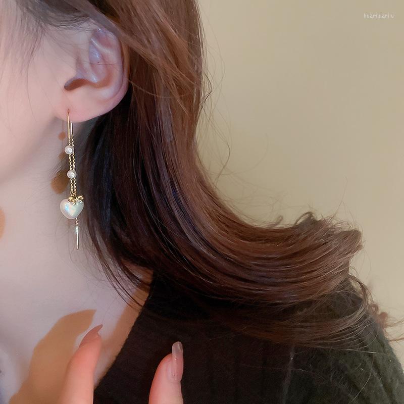 Dangle Earrings MENGJIQIAO Korean Elegant Heart Pearl BeadsDrop For Women Girls Fashion Metal Fish Line Brincos Jewelry Gifts
Dangle Earrings MENGJIQIAO Korean Elegant Heart Pearl BeadsDrop For Women Girls Fashion Metal Fish Line Brincos Jewelry Gifts