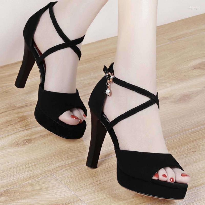 Sandals Women Shoe High-heeled Sexy Waterproof Party Shoes Buckle Ankle Strap Sandalias Mujer, Black
Sandals Women Shoe High-heeled Sexy Waterproof Party Shoes Buckle Ankle Strap Sandalias Mujer, Black