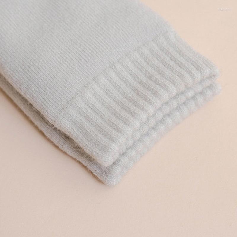 Men's Socks 1Pair Winter Wool Mid Tube Thick Plus Velvet Casual Warm Men, Gray