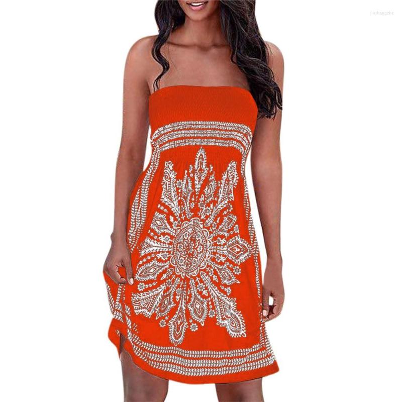 Casual Dresses Women Strapless Floral Bohemian Mini Beach Dress Cover-Ups Tube Top Sexy With Geometric Print Z0204, Khaki
Casual Dresses Women Strapless Floral Bohemian Mini Beach Dress Cover-Ups Tube Top Sexy With Geometric Print Z0204, Khaki
