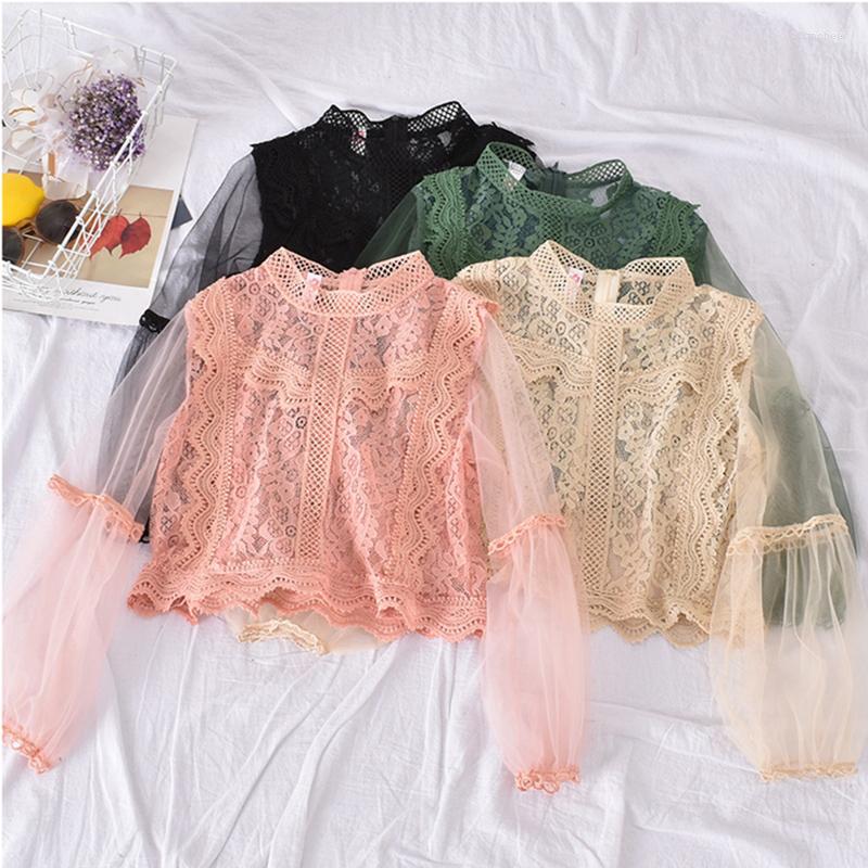 Women's Blouses Arrival Ladies Mesh Lace Hook Flower Lantern Sleeve Loose Retro Short Pullover Blouse Shirts Women Fashion Cute Voile Suits, Green
Women's Blouses Arrival Ladies Mesh Lace Hook Flower Lantern Sleeve Loose Retro Short Pullover Blouse Shirts Women Fashion Cute Voile Suits, Green