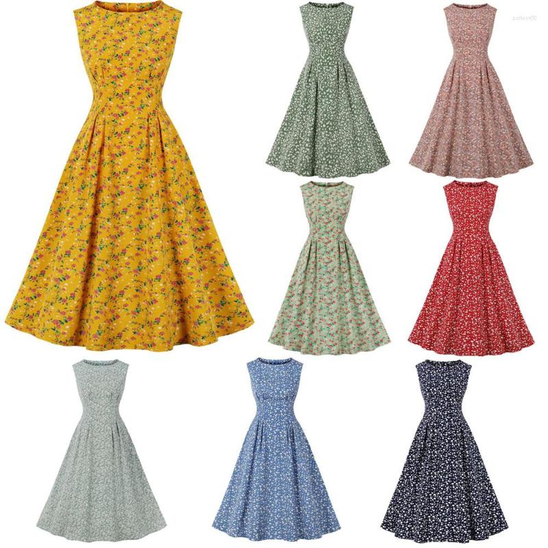Casual Dresses Women Vintage Floral Dress With Pockets Rockabilly Cocktail Party 1950s 40s Swing Summer Sleeveless
Casual Dresses Women Vintage Floral Dress With Pockets Rockabilly Cocktail Party 1950s 40s Swing Summer Sleeveless