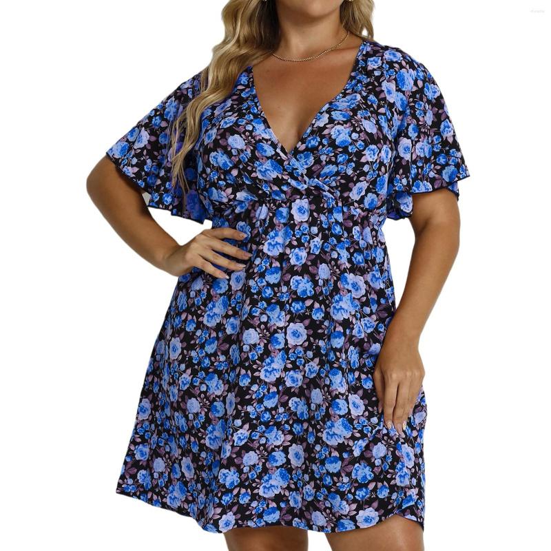 Casual Dresses Women's Large Size Polka Dot Chiffon V Neck Short Sleeve Summer Dress, Black
Casual Dresses Women's Large Size Polka Dot Chiffon V Neck Short Sleeve Summer Dress, Black