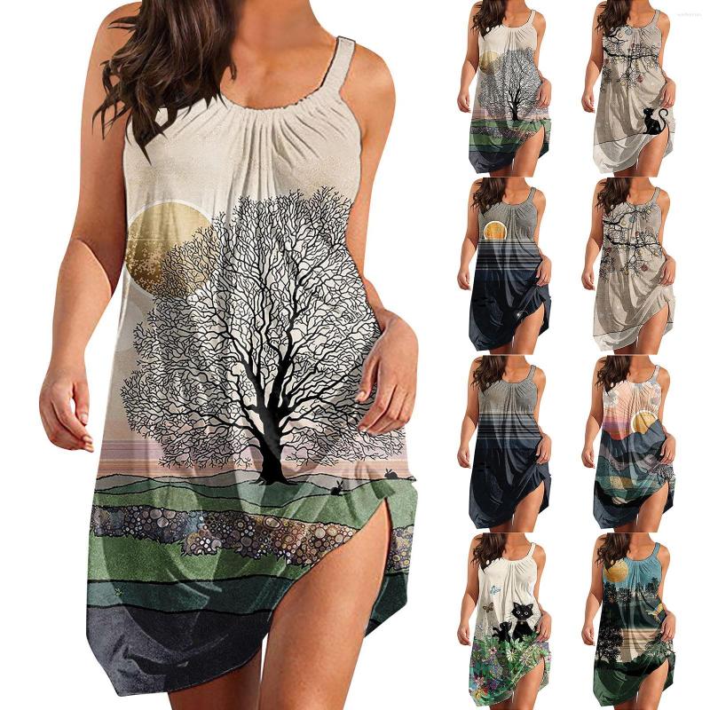 Casual Dresses Womens Summer Dress Sexy Sleeveless Halter Mini Print Swing Beach Sundress
Casual Dresses Womens Summer Dress Sexy Sleeveless Halter Mini Print Swing Beach Sundress