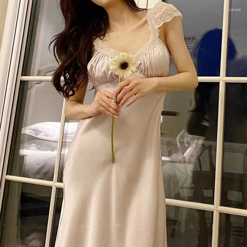 Women's Sleepwear Court Style Long Nightgown Sweet Lace Trim Home Dressing Gown V-Neck Romantic Nightwear Clothes Lingerie, Purple
Women's Sleepwear Court Style Long Nightgown Sweet Lace Trim Home Dressing Gown V-Neck Romantic Nightwear Clothes Lingerie, Purple