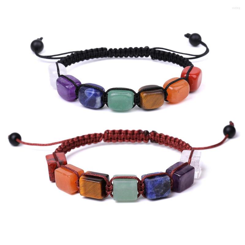 Charm Bracelets Natural Rock Crystal Braided Bracelet & Bangle Reiki Amethyst Tiger Eye Square Colorful Yoga Chakra Healthy Women Men
Charm Bracelets Natural Rock Crystal Braided Bracelet & Bangle Reiki Amethyst Tiger Eye Square Colorful Yoga Chakra Healthy Women Men