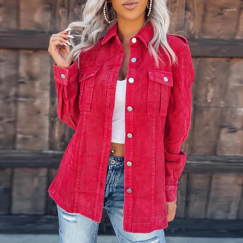 Women's Blouses Wepbel Street Shirts Tops Candy Color Fashion Corduroy Women's Top Loose Casual Jacket Autumn Long Sleeve Coats, Grey
Women's Blouses Wepbel Street Shirts Tops Candy Color Fashion Corduroy Women's Top Loose Casual Jacket Autumn Long Sleeve Coats, Grey