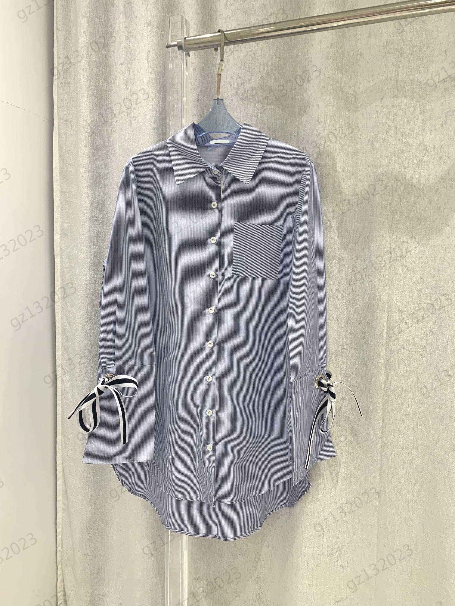 Womens Blouses Fashion Brand Striped Print Bow Lace-up Embellished Long Sleeve Shirts Breast Pocket Button Cardigan Curved Hem Design Mid-length Style Tops, 14
Womens Blouses Fashion Brand Striped Print Bow Lace-up Embellished Long Sleeve Shirts Breast Pocket Button Cardigan Curved Hem Design Mid-length Style Tops, 14