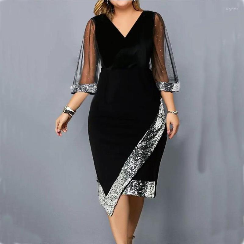 Plus Size Dresses Party For Women 2023 Elegant Sequin Evening Dress V Neck Mesh Sleeve Velvet Irregular Bodycon Vestidos, Dark green
Plus Size Dresses Party For Women 2023 Elegant Sequin Evening Dress V Neck Mesh Sleeve Velvet Irregular Bodycon Vestidos, Dark green