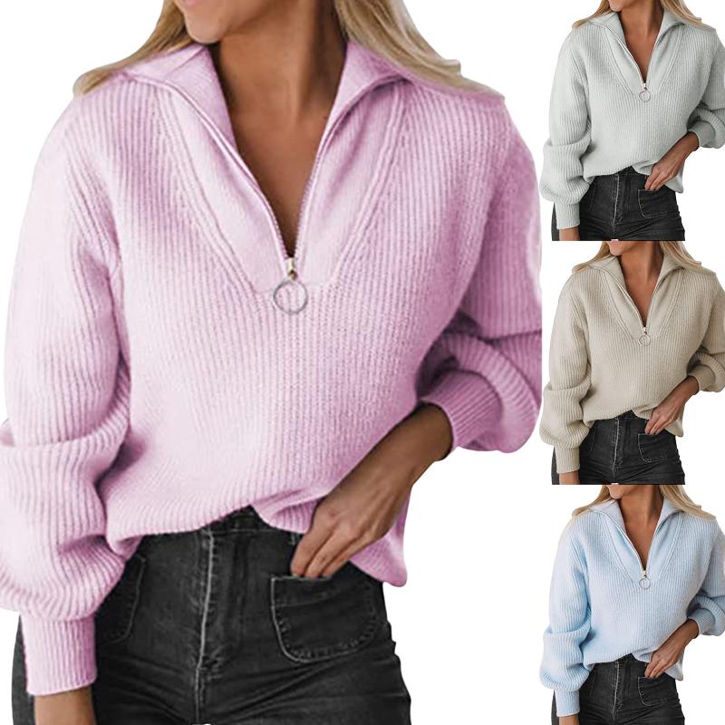 Women' Sweaters Autumn And Winter Knit Long Sleeve Half Zip Turn-Down Collar Ribbed Slim Distressed SweatersWomen, Purple
Women' Sweaters Autumn And Winter Knit Long Sleeve Half Zip Turn-Down Collar Ribbed Slim Distressed SweatersWomen, Purple