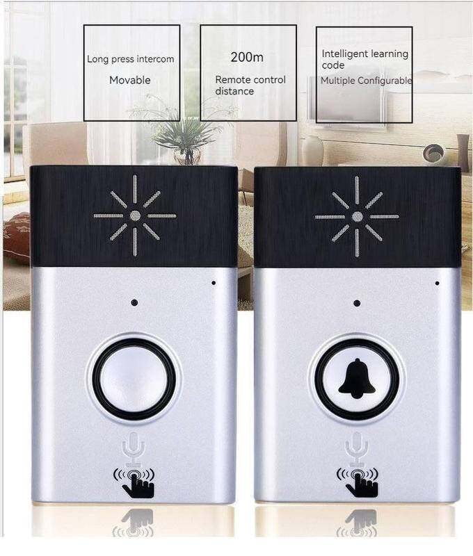 H6T Dingdong Talking Doorbell Long-distance Intercom Distress Device Wireless Home Call Reminder Applicable to All Doors One Drag One