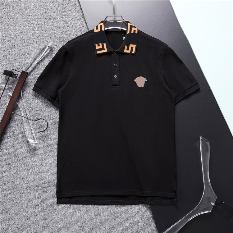 202 3new Golf Polos for Men England Style With Letter Turndown Collar Short Sleeve Tops Prue Cotton Tshirts Workout Casual Outfit