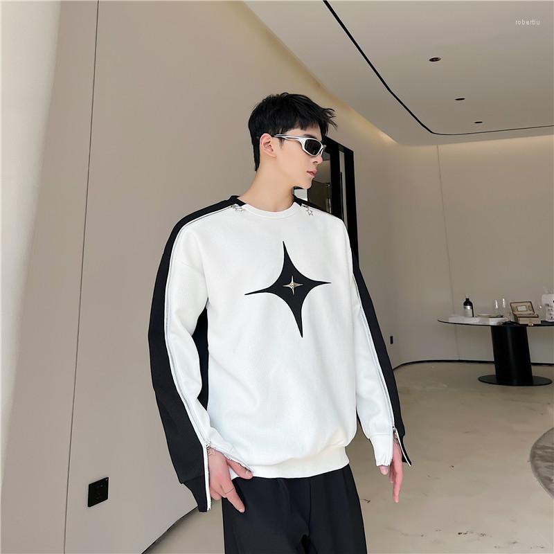 Men's Hoodies Men Black White Splice Zipper Niche Design Streetwear Fashion Loose Casual Pullover Sweatshirt Male Hoodie Top Jacket, H41
Men's Hoodies Men Black White Splice Zipper Niche Design Streetwear Fashion Loose Casual Pullover Sweatshirt Male Hoodie Top Jacket, H41