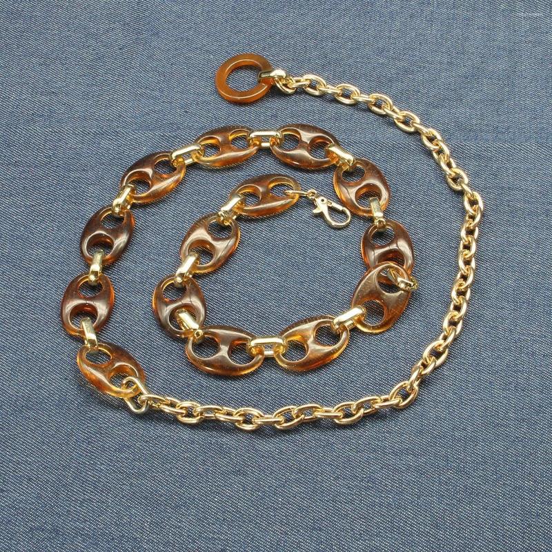 Belts Classic Metal Iron Waist Chain Resin Decorative Tail Pendant Versatile Casual Dress Coat, Gold
Belts Classic Metal Iron Waist Chain Resin Decorative Tail Pendant Versatile Casual Dress Coat, Gold