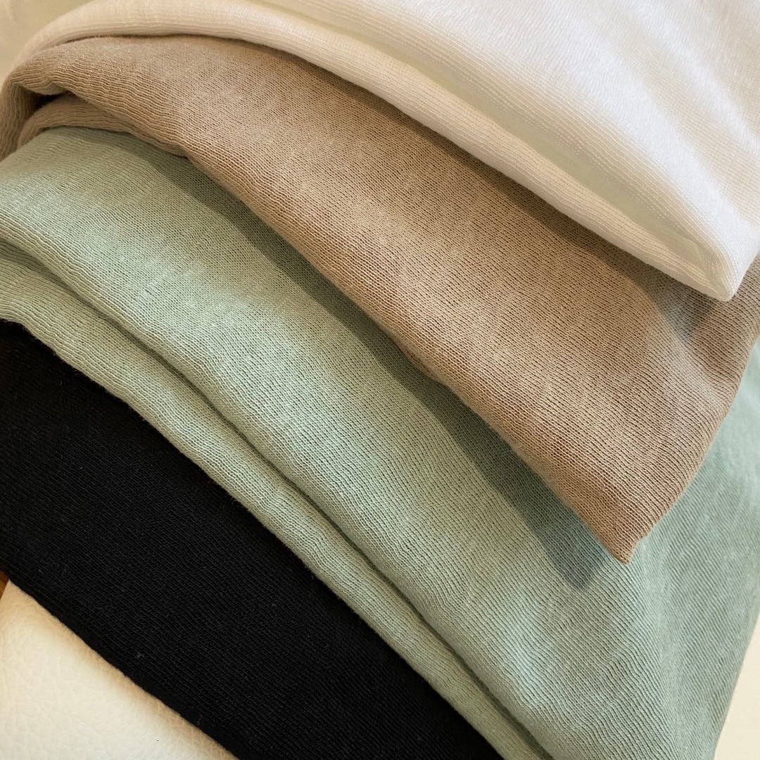 Women's T-Shirt Minimalist Crew Neck Cotton Linen Tees Tops Women Short Sleeve Light Weight T Shirt M L 230414