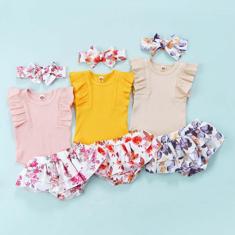 Clothing Sets 3Pcs Baby Girls Outfit Ribbed O-Neck Sleeveless Romper Floral Layered Pantie Headband For Toddler 0-18 Months, Beige
Clothing Sets 3Pcs Baby Girls Outfit Ribbed O-Neck Sleeveless Romper Floral Layered Pantie Headband For Toddler 0-18 Months, Beige