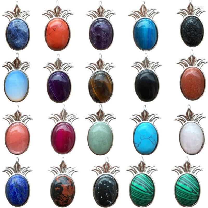Pendant Necklaces Aventurine Malachite Crystal Carnelian Tiger Eye Cherry Quartz Opal Howlite Lapis Lazuli Pineapple Bead 1pcs WFH738
Pendant Necklaces Aventurine Malachite Crystal Carnelian Tiger Eye Cherry Quartz Opal Howlite Lapis Lazuli Pineapple Bead 1pcs WFH738