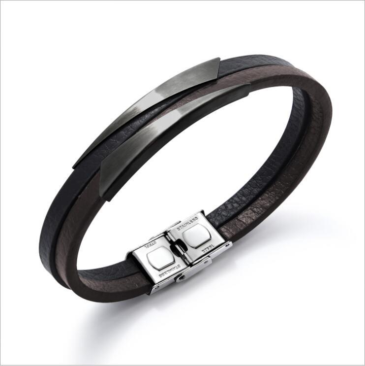 Cuff Personality Titanium Steel Simple Geometric Men's Fashion Sports Leather Bracelet
Cuff Personality Titanium Steel Simple Geometric Men's Fashion Sports Leather Bracelet