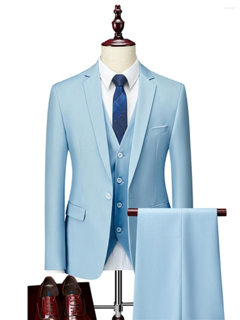 Men's Tracksuits Men Slim Business Casual Suits Dress Three-piece Set Jacket Pants Vest / Male Wedding Groom Blazer Coat Trousers Waistcoat, Royal blue
Men's Tracksuits Men Slim Business Casual Suits Dress Three-piece Set Jacket Pants Vest / Male Wedding Groom Blazer Coat Trousers Waistcoat, Royal blue