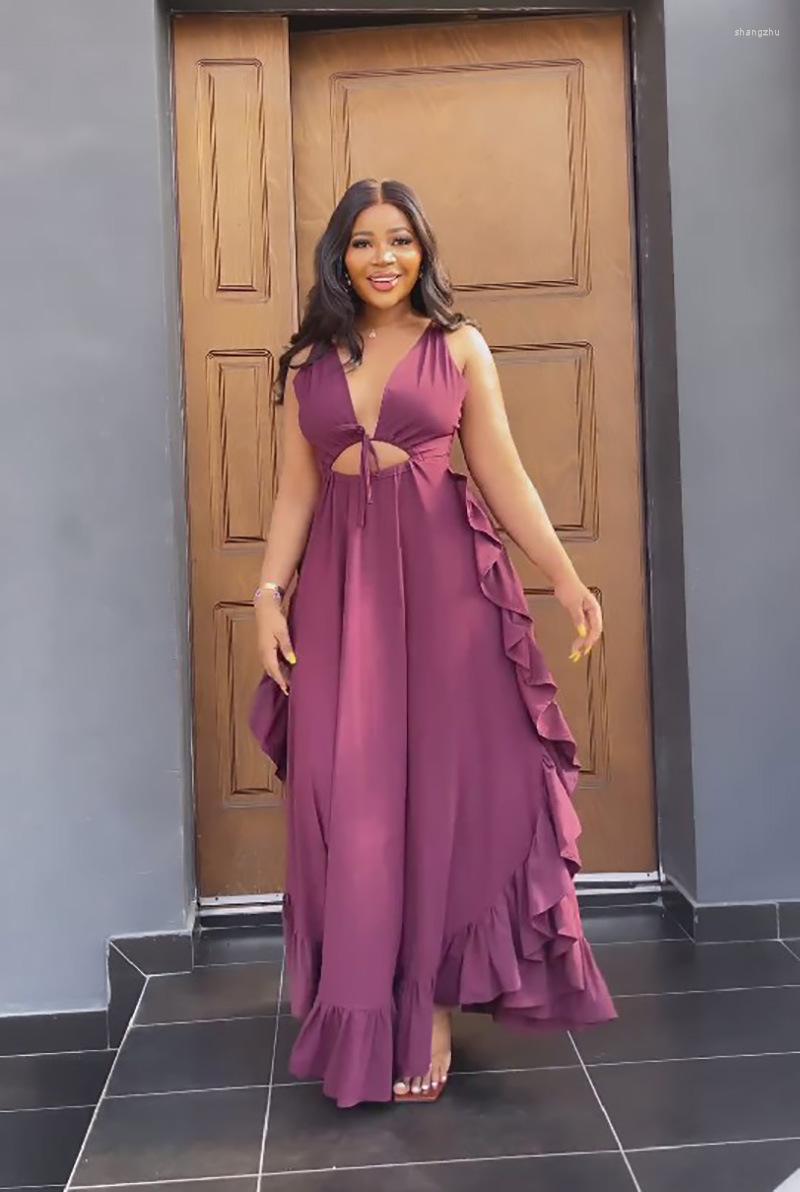 Casual Dresses Summer 2023 Solid Color And V-neck Sexy Long Dress Fashion High Street Style Women Floor Length, Burgundy
Casual Dresses Summer 2023 Solid Color And V-neck Sexy Long Dress Fashion High Street Style Women Floor Length, Burgundy