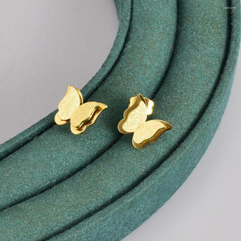 Hoop Earrings 1 Pair Stainless Steel Butterfly Gold Color 18K Ear Studs For Women Girl Female
Hoop Earrings 1 Pair Stainless Steel Butterfly Gold Color 18K Ear Studs For Women Girl Female