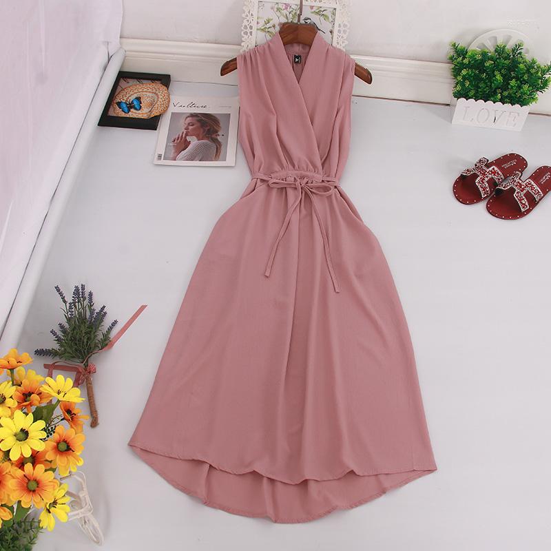 Casual Dresses Sleeveless Chiffon Dress Women 2023 Summer Korean Version Wild Loose Thin Lace-up Mid-length Temperament V-neck Long, Black s522
Casual Dresses Sleeveless Chiffon Dress Women 2023 Summer Korean Version Wild Loose Thin Lace-up Mid-length Temperament V-neck Long, Black s522