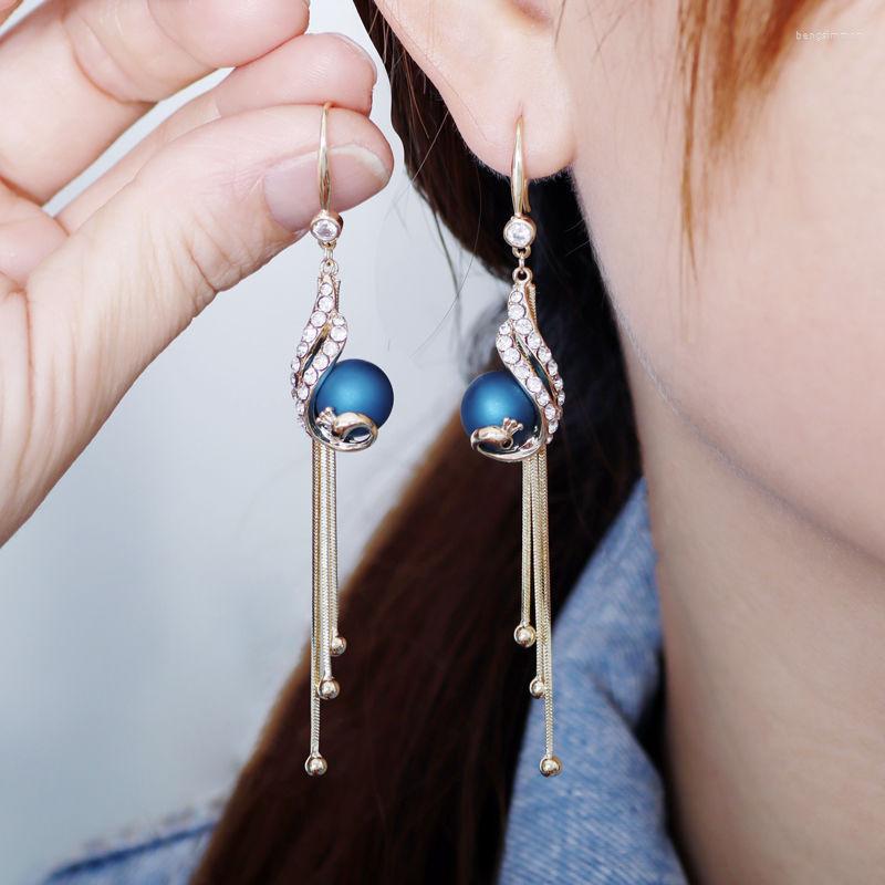 Dangle Earrings Fashion Peacock Drop For Women Elegant Long Tassel Shiny Zircon Pearl Hanging Earring Girl Personality Jewelry Gift
Dangle Earrings Fashion Peacock Drop For Women Elegant Long Tassel Shiny Zircon Pearl Hanging Earring Girl Personality Jewelry Gift