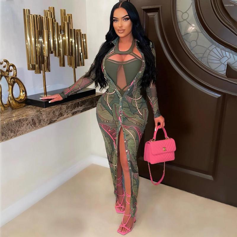 Casual Dresses 2023 Summer Women' Sexy Mesh Floral Print See-through Slim-Fit Lapel Button-up Long Sleeve Dress, Army green
Casual Dresses 2023 Summer Women' Sexy Mesh Floral Print See-through Slim-Fit Lapel Button-up Long Sleeve Dress, Army green