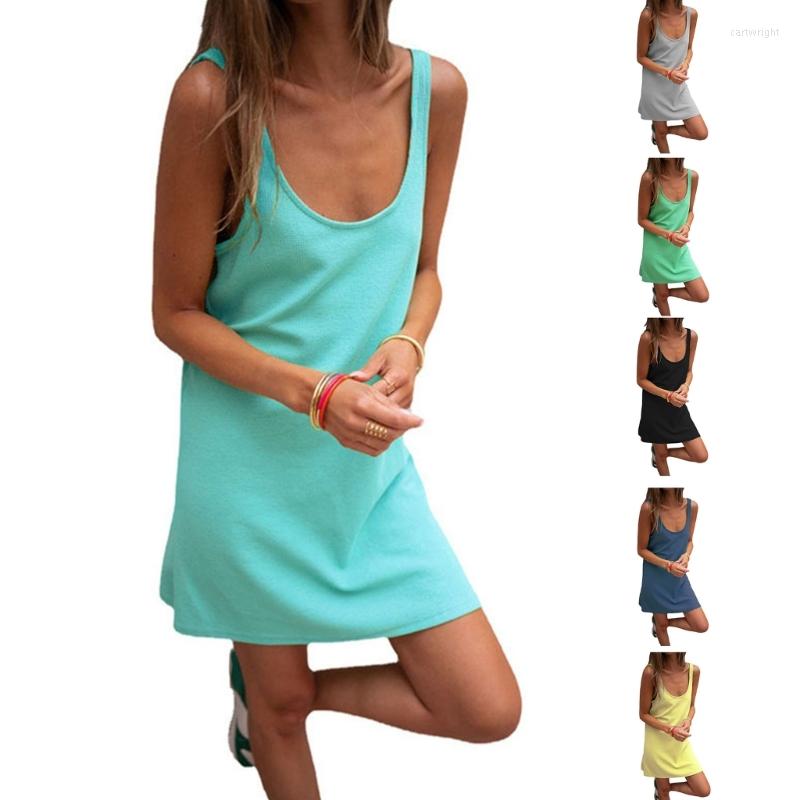 Casual Dresses Women Sleeveless U-Neck Backless Beach Cover Up Loose A-Line Mini Dress, Gray
Casual Dresses Women Sleeveless U-Neck Backless Beach Cover Up Loose A-Line Mini Dress, Gray