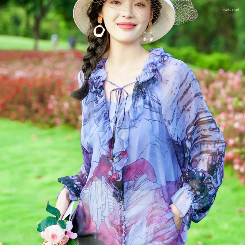 Women's Blouses Summer For Women Fashion 2023 High Quality Mulberry Silk Blouse Print Slim Top Female Clothing Blusas Para Mujer LM, Floral
Women's Blouses Summer For Women Fashion 2023 High Quality Mulberry Silk Blouse Print Slim Top Female Clothing Blusas Para Mujer LM, Floral