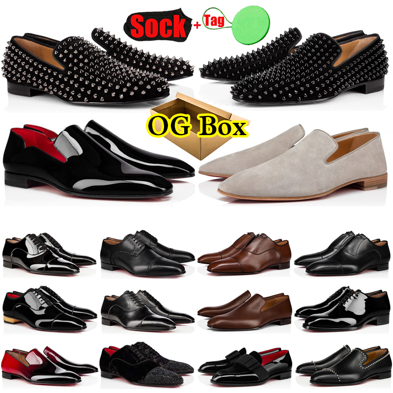 2023 Luxury Men Red Dress Shoes Loafers Sneakers Suede Patent Leather Rivets Slip On Mens Business Party wedges Sneaker Wedding Plate-form Shoe eur with box, #19
2023 Luxury Men Red Dress Shoes Loafers Sneakers Suede Patent Leather Rivets Slip On Mens Business Party wedges Sneaker Wedding Plate-form Shoe eur with box, #19