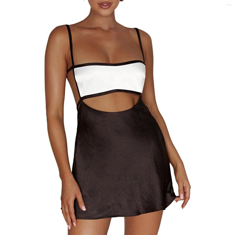 Casual Dresses HEZIOWYUN Women Summer Square Neck Tunics Short Skinny Sleeveless Backless Hollow Contrast Color Sling A-line Mini Ruffled
Casual Dresses HEZIOWYUN Women Summer Square Neck Tunics Short Skinny Sleeveless Backless Hollow Contrast Color Sling A-line Mini Ruffled