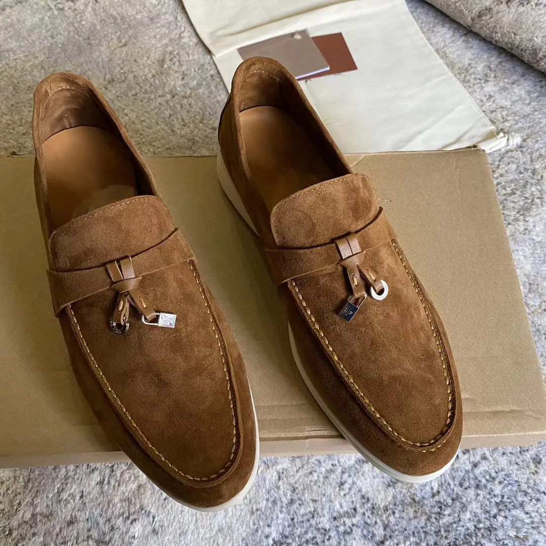 LP PIANA shoes Summer Charms embellished Walk suede loafersBrown Genuine leather casual slip on flats women Luxury Designers flat Dress shoe factory footwear
LP PIANA shoes Summer Charms embellished Walk suede loafersBrown Genuine leather casual slip on flats women Luxury Designers flat Dress shoe factory footwear