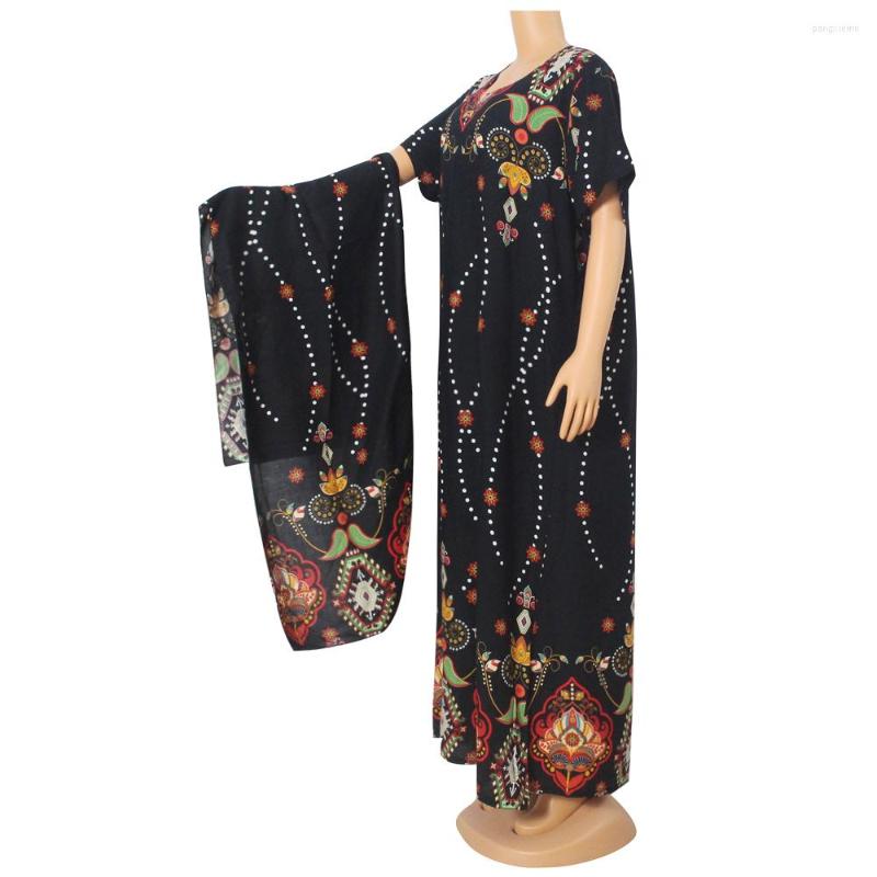 Ethnic Clothing Black Fashion Print Long Maxi Dress Women's Loose Robe Daily Evening Party African Dresses For Lady
Ethnic Clothing Black Fashion Print Long Maxi Dress Women's Loose Robe Daily Evening Party African Dresses For Lady