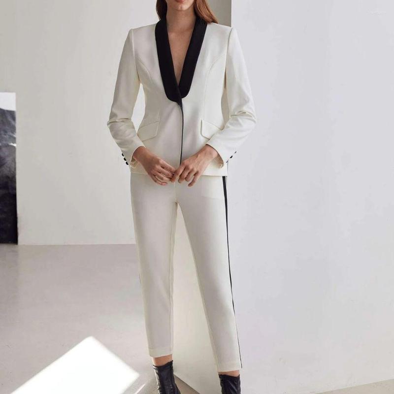 Women's Two Piece Pants Color Matching Wide Leg Pant Suits 2023 Women Casual Female Wedding Wear Mother Of The Bride Trousers Set, Beige
Women's Two Piece Pants Color Matching Wide Leg Pant Suits 2023 Women Casual Female Wedding Wear Mother Of The Bride Trousers Set, Beige