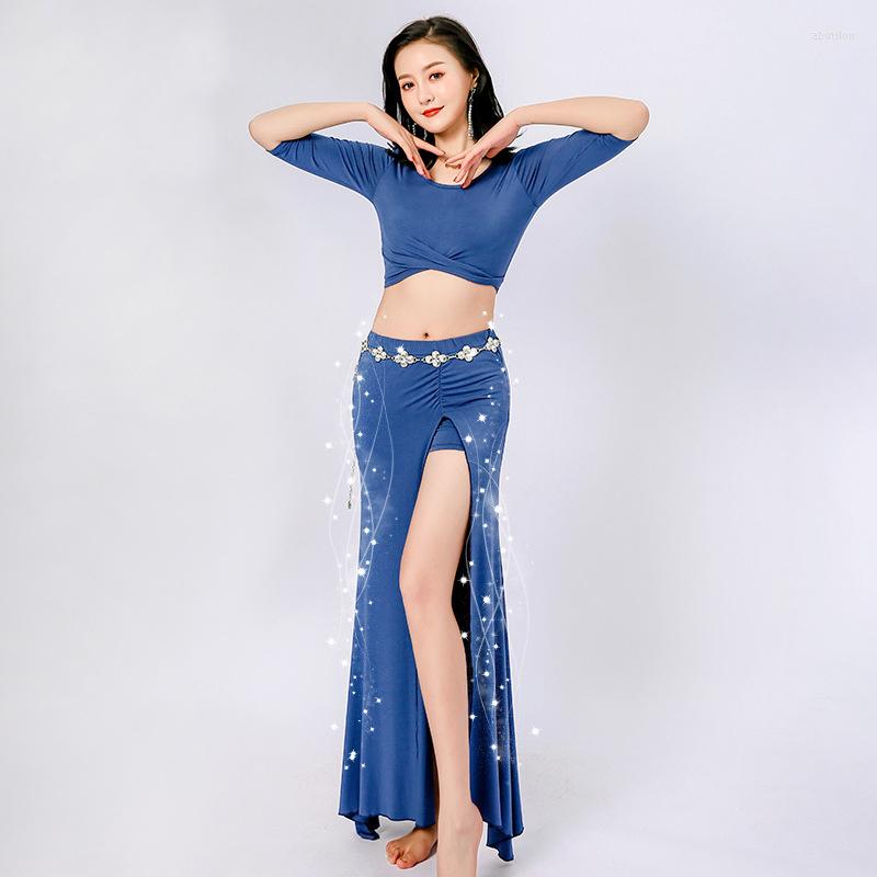 Stage Wear Belly Dance Costumes Women Dress Suit Sexy Slit Long Skirt Solid Color Chinese Style Ancient Training Clothes, Yellow
Stage Wear Belly Dance Costumes Women Dress Suit Sexy Slit Long Skirt Solid Color Chinese Style Ancient Training Clothes, Yellow
