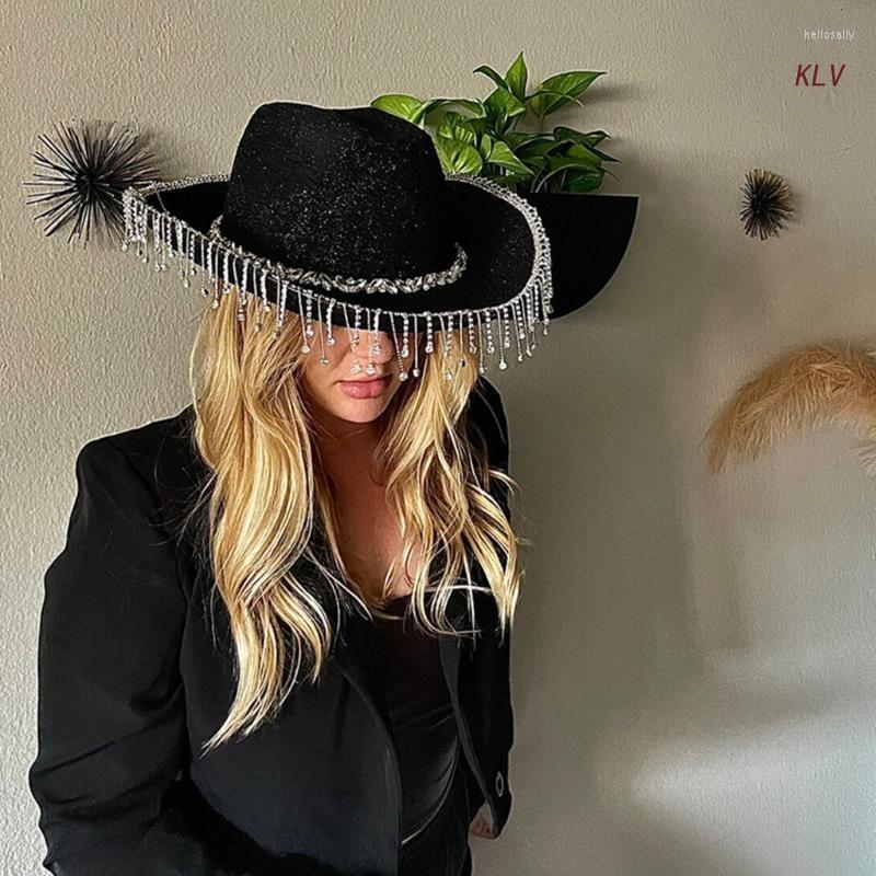 Berets Cowgirl Hat Shining Tassel Western Sparkly Tassels Jazz Po Props Glinting Crystal For Stage, White
Berets Cowgirl Hat Shining Tassel Western Sparkly Tassels Jazz Po Props Glinting Crystal For Stage, White