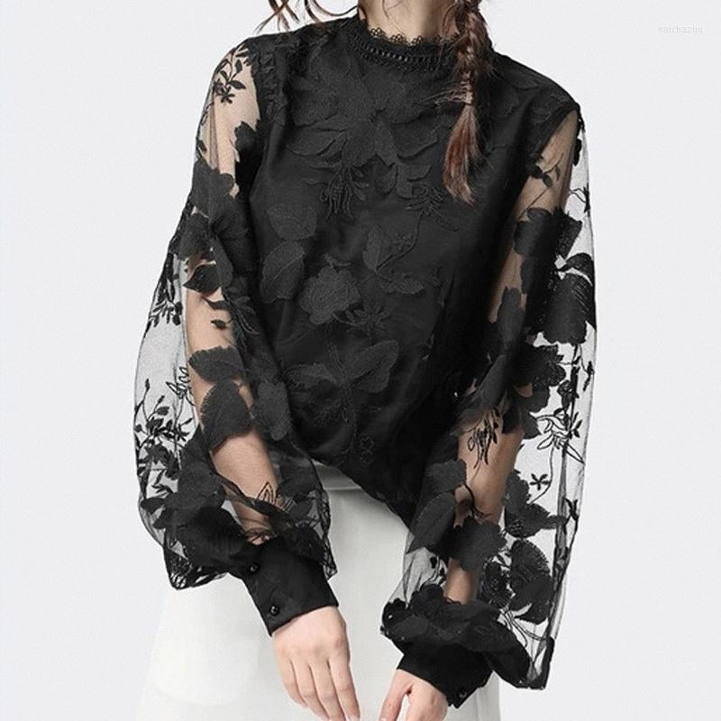 Women' Blouses Elegant Embroidery Hollow Lace Blouse Women Clothes Puff Long Sleeve Black Shirt Woman Vintage Stand Collar Fashion Tops
Women' Blouses Elegant Embroidery Hollow Lace Blouse Women Clothes Puff Long Sleeve Black Shirt Woman Vintage Stand Collar Fashion Tops