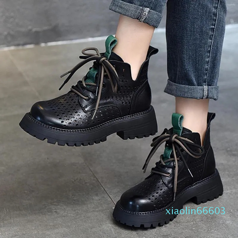 Sandals Top-layer Cowhide Women's Round Head Hollow Style Thick Bottom Lace-up Vintage Roman British Breathable Summer 2023, Gray
Sandals Top-layer Cowhide Women's Round Head Hollow Style Thick Bottom Lace-up Vintage Roman British Breathable Summer 2023, Gray