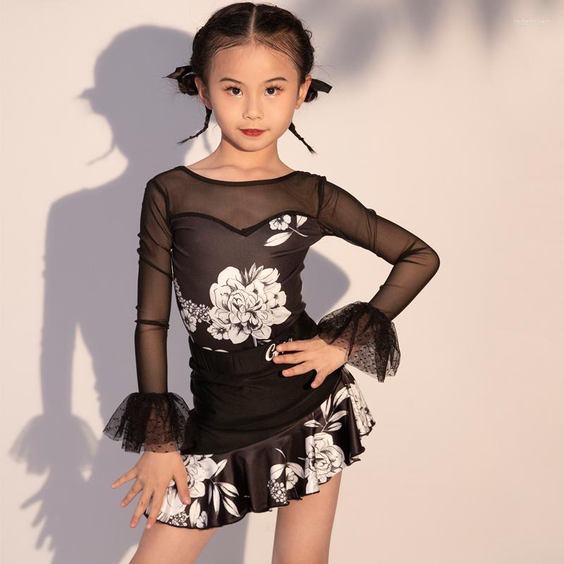 Stage Wear Children'S Latin Dance Clothes Black Dress Girls Competition Kids Performance SL8120
Stage Wear Children'S Latin Dance Clothes Black Dress Girls Competition Kids Performance SL8120