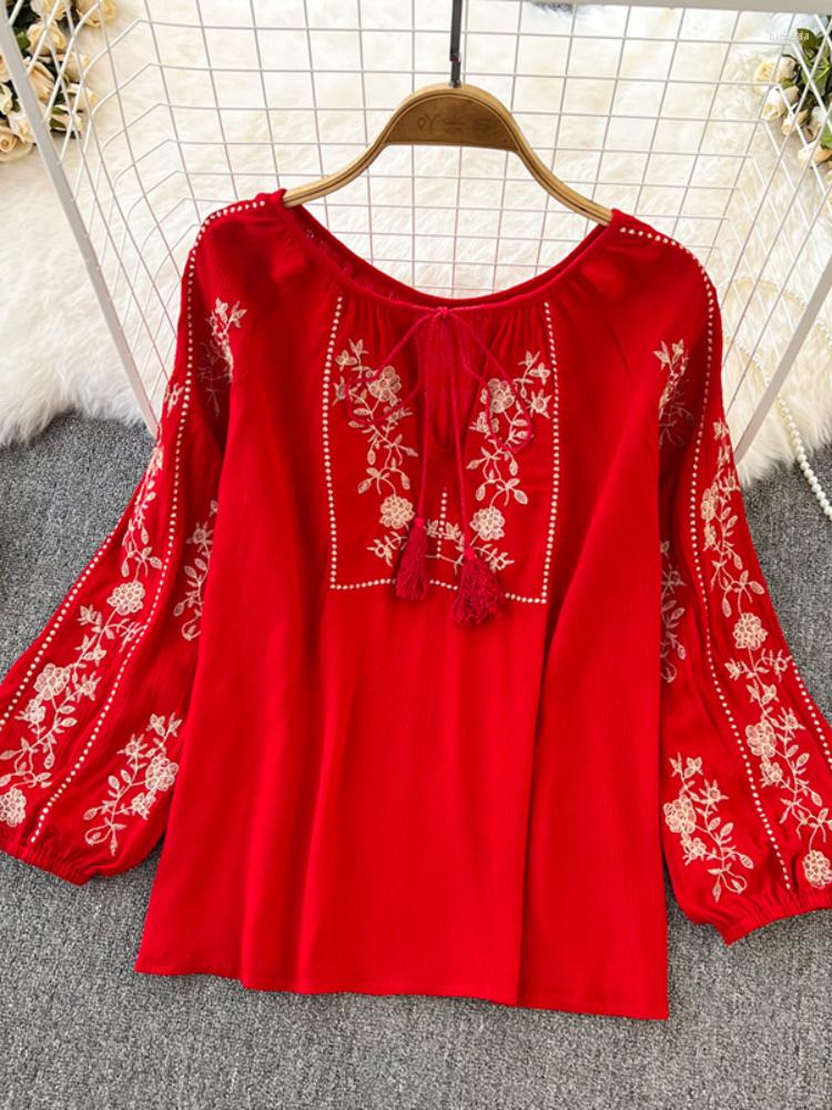 Women's Blouses Women Spring Summer Blouse French Printed Shirt Loose Long Sleeve Design Small Retro Lantern Embroidery Top, Black
Women's Blouses Women Spring Summer Blouse French Printed Shirt Loose Long Sleeve Design Small Retro Lantern Embroidery Top, Black