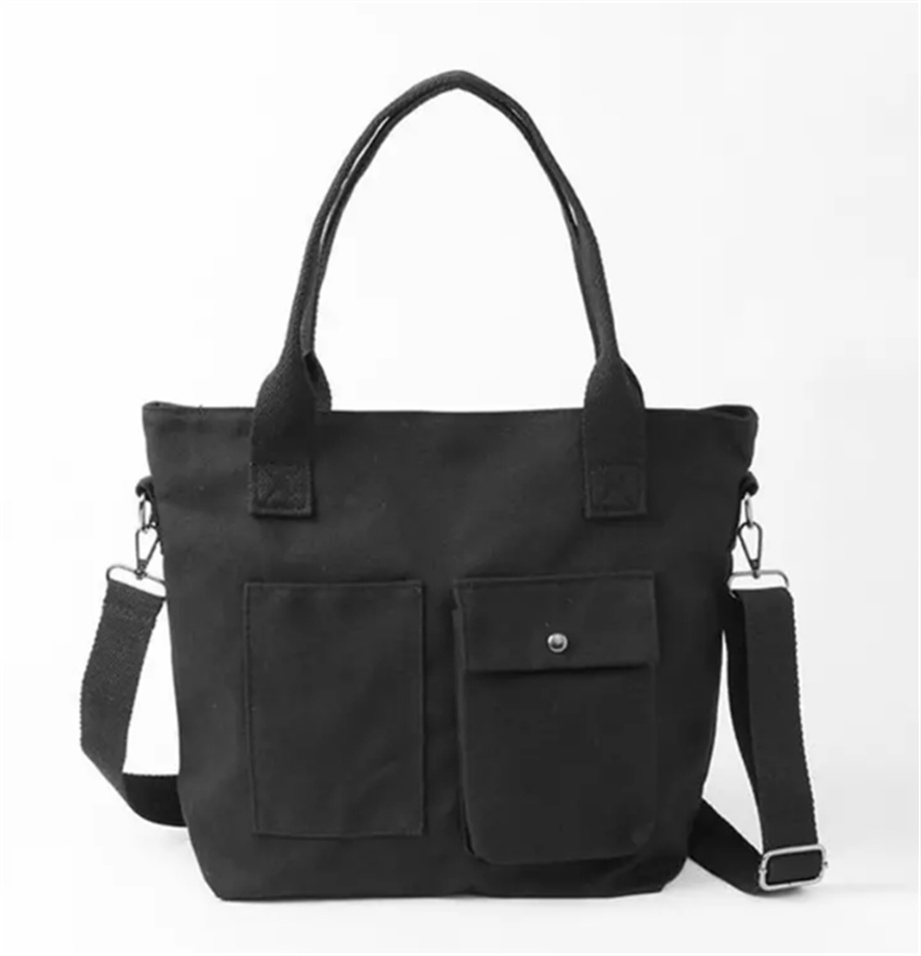 Large Canvas Tote with Front Pockets: Versatile Crossbody for Students & Casual Use, White
Large Canvas Tote with Front Pockets: Versatile Crossbody for Students & Casual Use, White