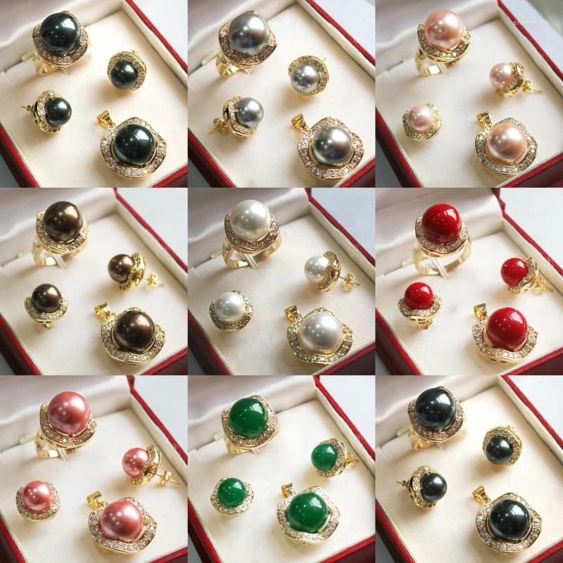 Necklace Earrings Set Black White Pink Gray Shell Pearl Green Jade Pendant Ring Earring, Picture shown
Necklace Earrings Set Black White Pink Gray Shell Pearl Green Jade Pendant Ring Earring, Picture shown