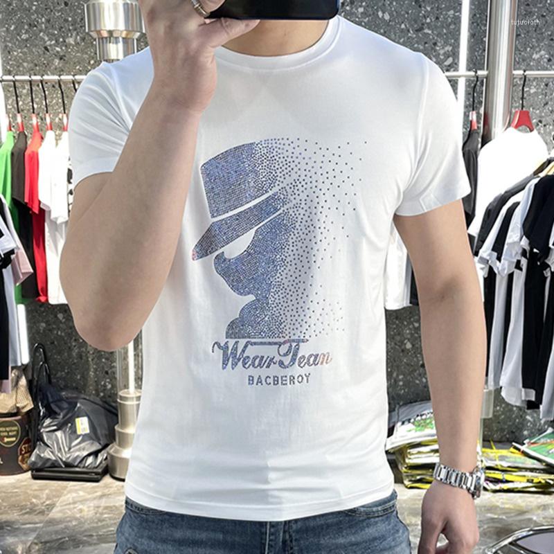 Men's T Shirts Rhinestone Pattern 2023 Summer Diamond Short Sleeve T-shirt Men's Round Neck Casual Tees Big Size Portrait White, Black
Men's T Shirts Rhinestone Pattern 2023 Summer Diamond Short Sleeve T-shirt Men's Round Neck Casual Tees Big Size Portrait White, Black