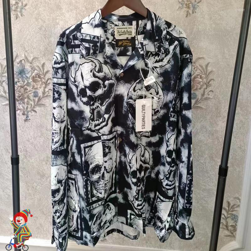 Men' Casual Shirts Men Women Wacko Maria Shirt High Street Clothing Fashion Hawaiian Single Breasted Couple Long Sleeve 
Men' Casual Shirts Men Women Wacko Maria Shirt High Street Clothing Fashion Hawaiian Single Breasted Couple Long Sleeve